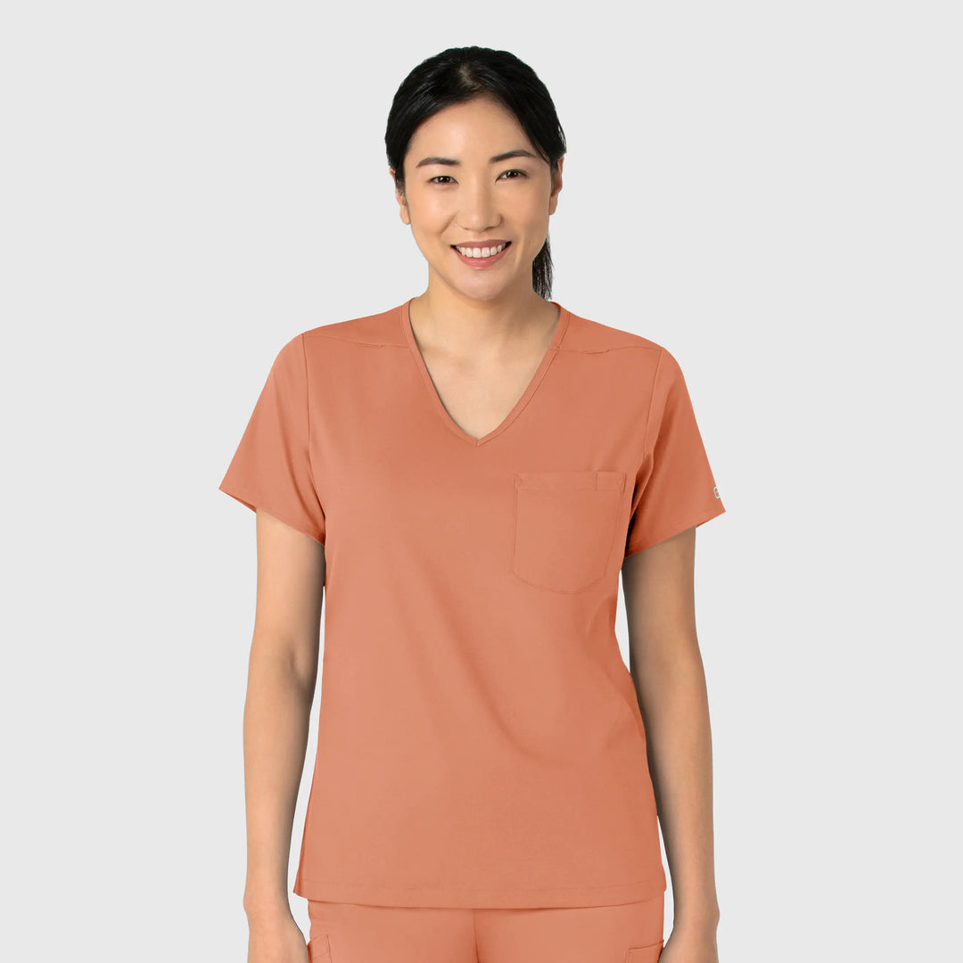 Wink Scrubs Women's Tuck-In Scrub Top Terracotta | scrub-supply.com
