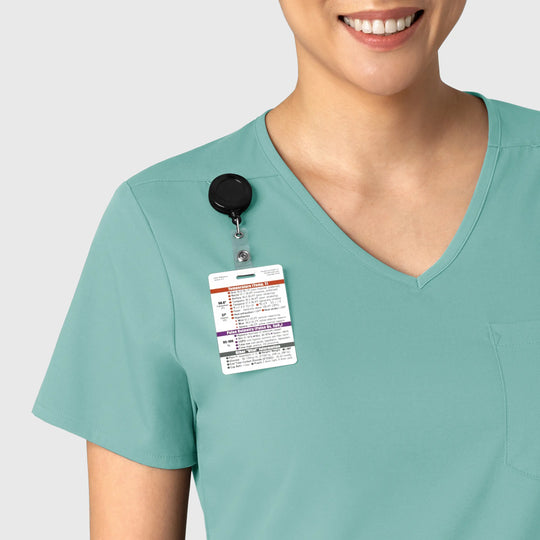 Wink Scrubs Women's Tuck-In Scrub Top Turquoise | scrub-supply.com