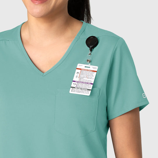 Wink Scrubs Women's Tuck-In Scrub Top Turquoise | scrub-supply.com