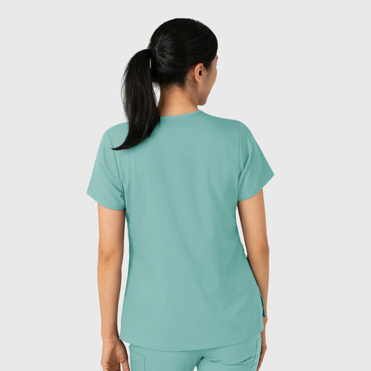 Wink Scrubs Women's Tuck-In Scrub Top Turquoise | scrub-supply.com