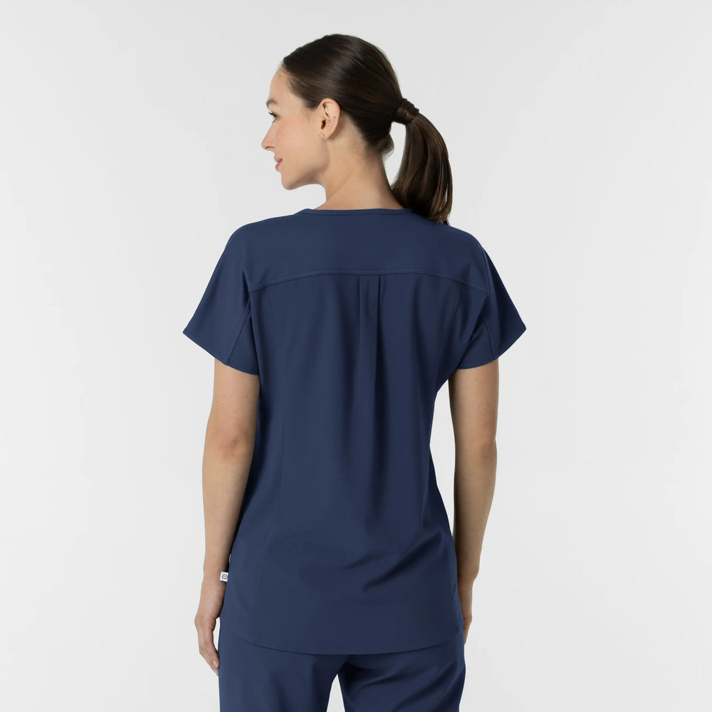 Wink Scrubs Women's V-Neck Tunic Scrub Top Navy | scrub-supply.com