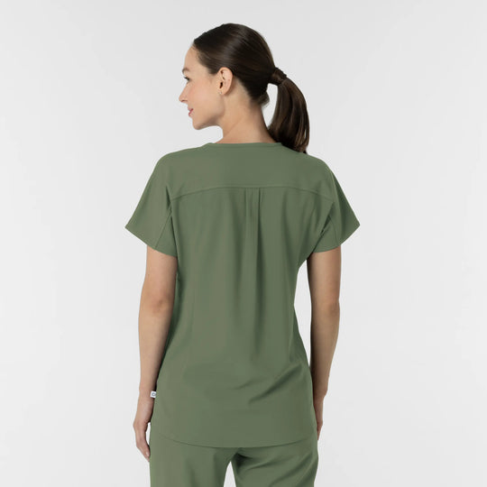 Wink Scrubs Women's V-Neck Tunic Scrub Top Olive | scrub-supply.com