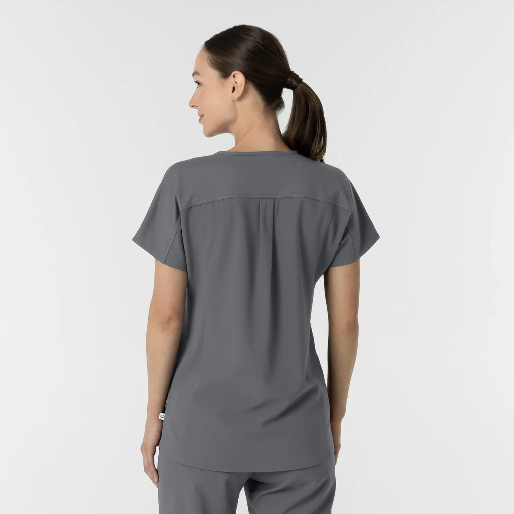 Wink Scrubs Women's V-Neck Tunic Scrub Top Pewter | scrub-supply.com