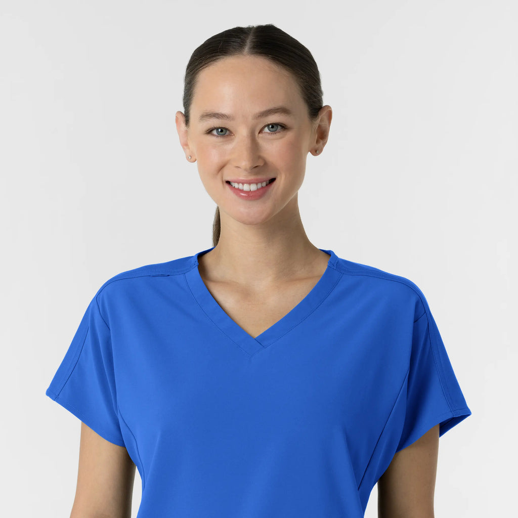 Wink Scrubs Women's V-Neck Tunic Scrub Top Royal Blue | scrub-supply.com