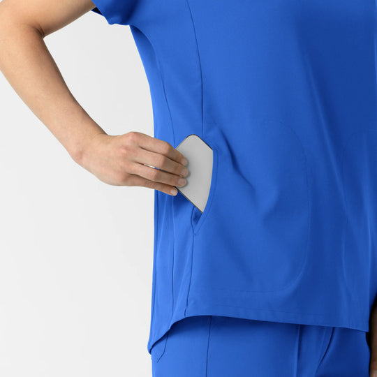 Wink Scrubs Women's V-Neck Tunic Scrub Top Royal Blue | scrub-supply.com
