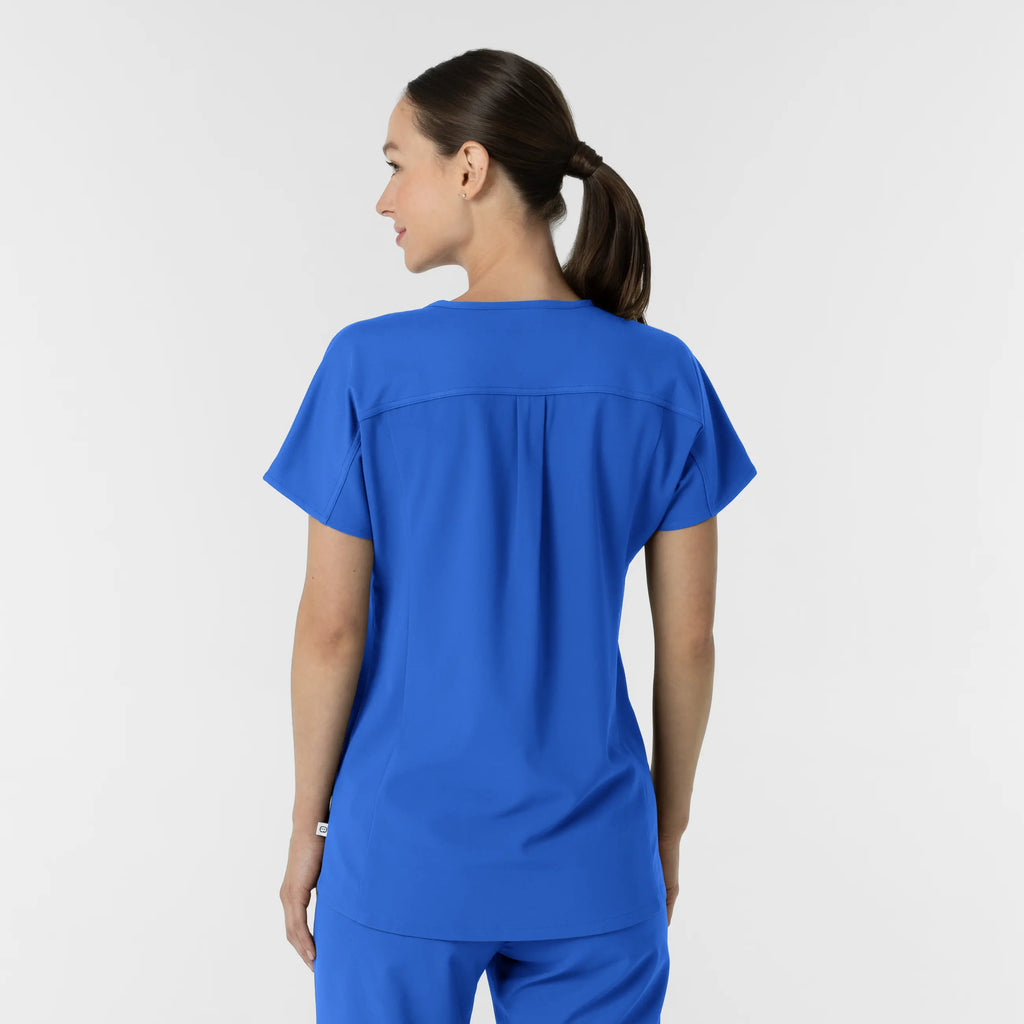 Wink Scrubs Women's V-Neck Tunic Scrub Top Royal Blue | scrub-supply.com