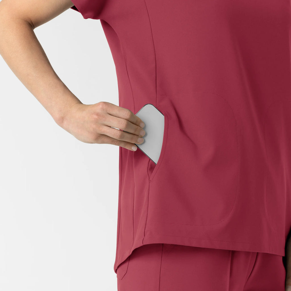 Wink Scrubs Women's V-Neck Tunic Scrub Top Ruby | scrub-supply.com