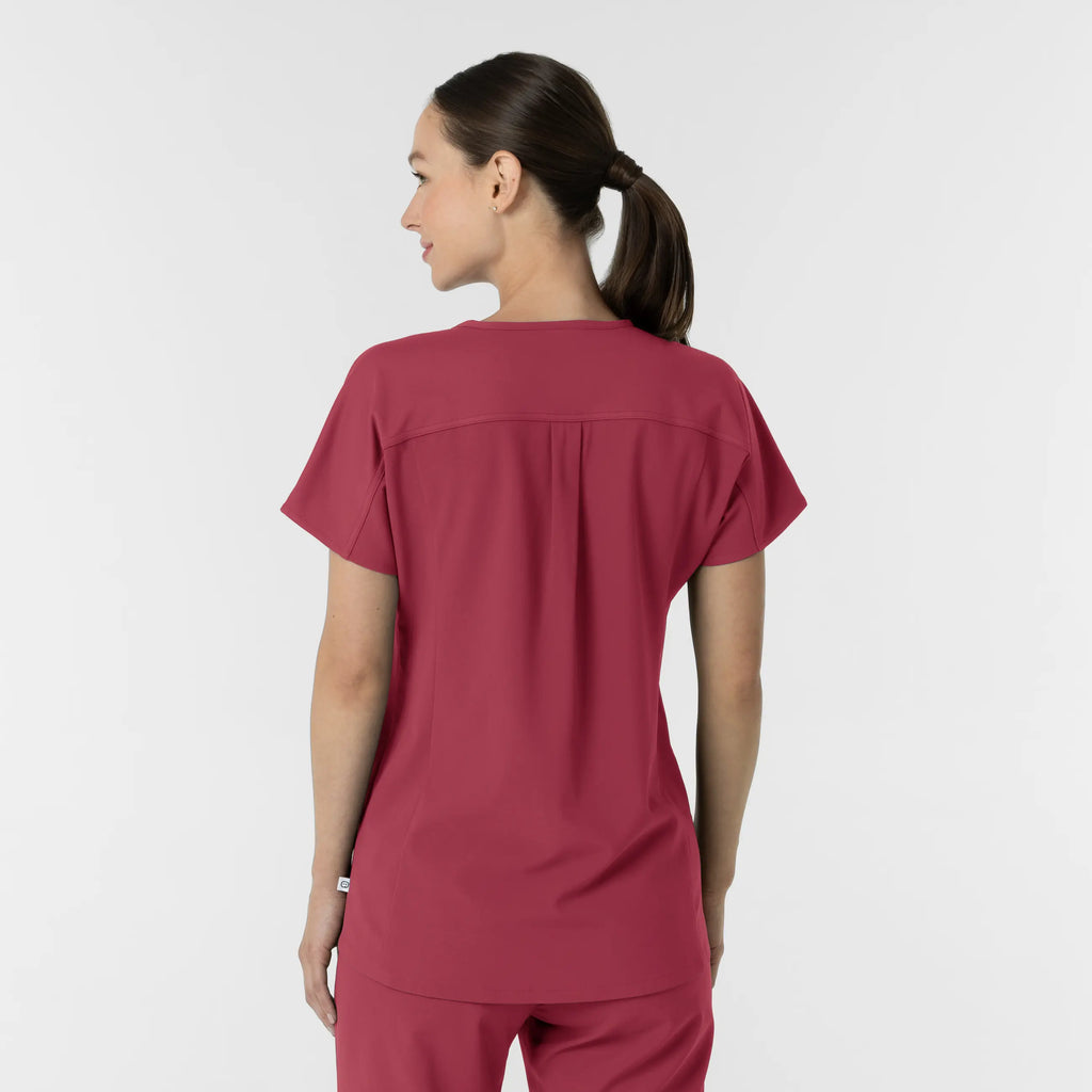 Wink Scrubs Women's V-Neck Tunic Scrub Top Ruby | scrub-supply.com