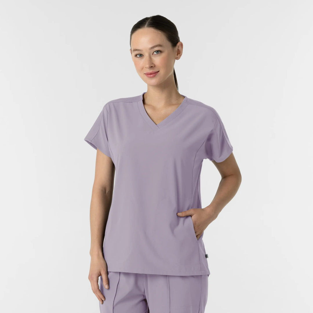 Wink Scrubs Women's V-Neck Tunic Scrub Top Wisteria | scrub-supply.com