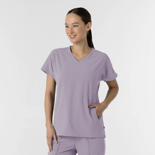 Wink Scrubs Women's V-Neck Tunic Scrub Top Wisteria | scrub-supply.com
