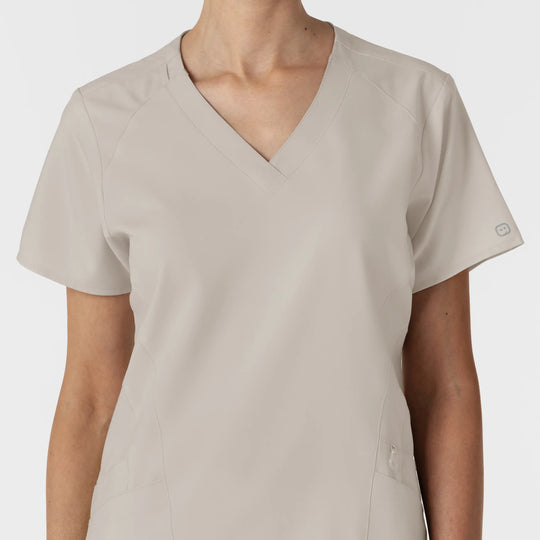 Wink Scrubs Women's Stylized V-Neck Scrub Top Cloud | scrub-supply.com