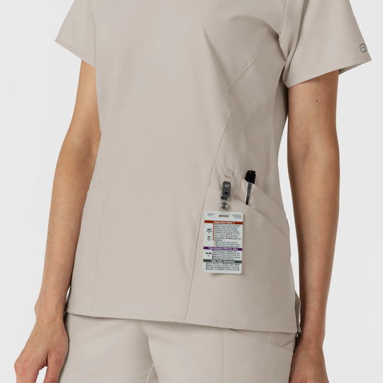 Wink Scrubs Women's Stylized V-Neck Scrub Top Cloud | scrub-supply.com