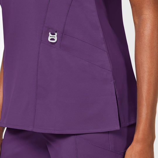 Wink Scrubs Women's Stylized V-Neck Scrub Top Eggplant | scrub-supply.com
