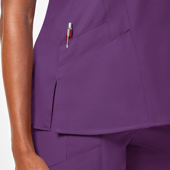 Wink Scrubs Women's Stylized V-Neck Scrub Top Eggplant | scrub-supply.com