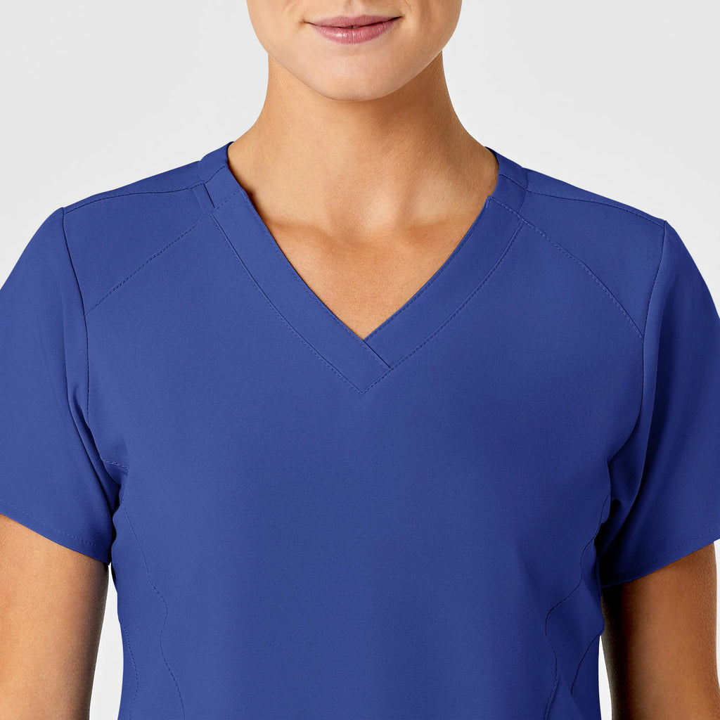 Wink Scrubs Women's Stylized V-Neck Scrub Top Galaxy Blue | scrub-supply.com