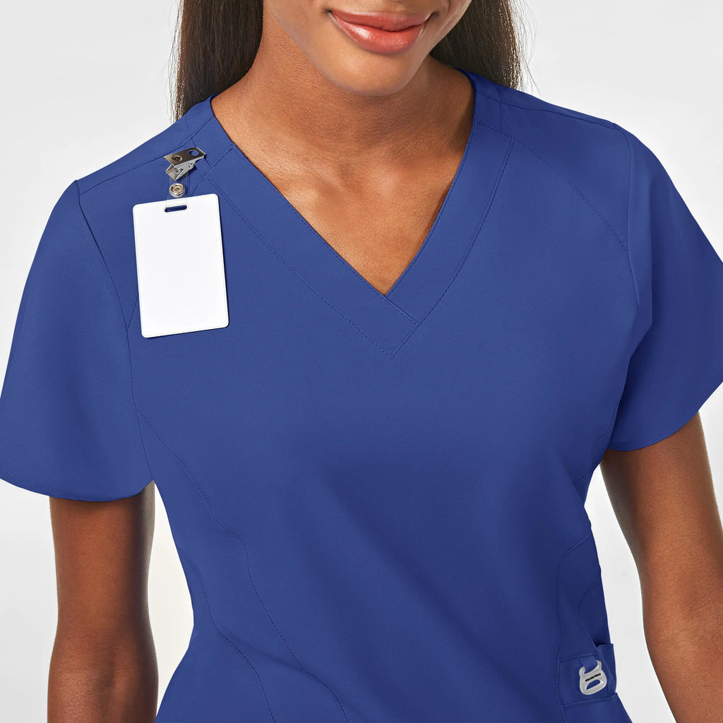 Wink Scrubs Women's Stylized V-Neck Scrub Top Galaxy Blue | scrub-supply.com