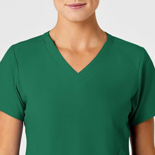 Wink Scrubs Women's Stylized V-Neck Scrub Top Hunter | scrub-supply.com
