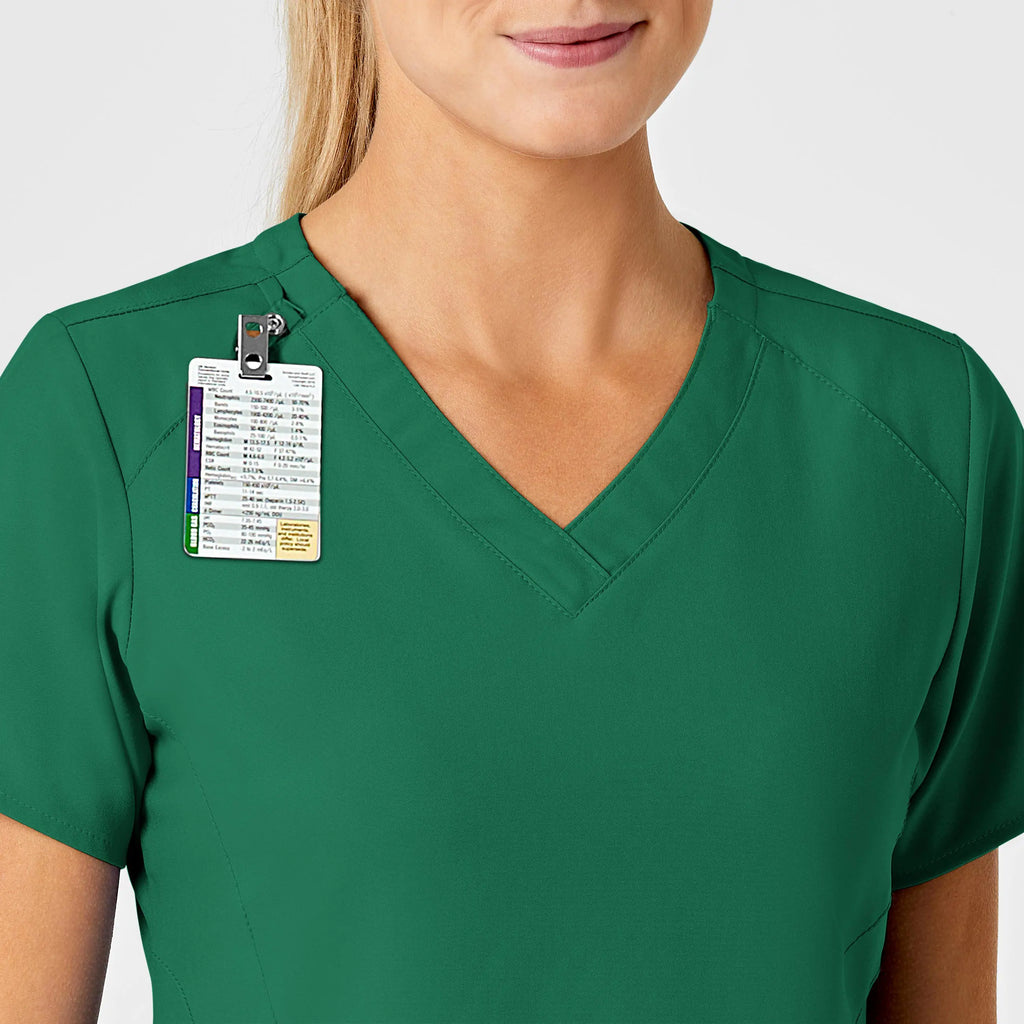 Wink Scrubs Women's Stylized V-Neck Scrub Top Hunter | scrub-supply.com