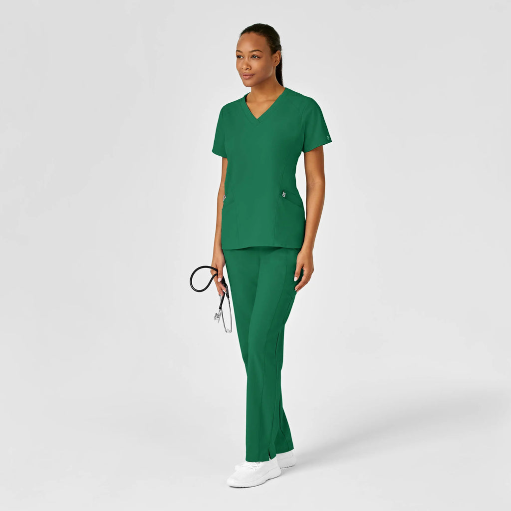 Wink Scrubs Women's Stylized V-Neck Scrub Top Hunter | scrub-supply.com