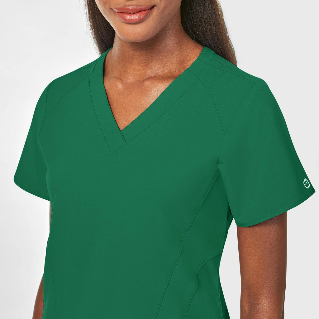 Wink Scrubs Women's Stylized V-Neck Scrub Top Hunter | scrub-supply.com