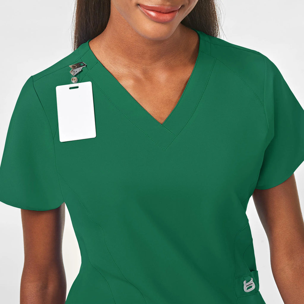 Wink Scrubs Women's Stylized V-Neck Scrub Top Hunter | scrub-supply.com