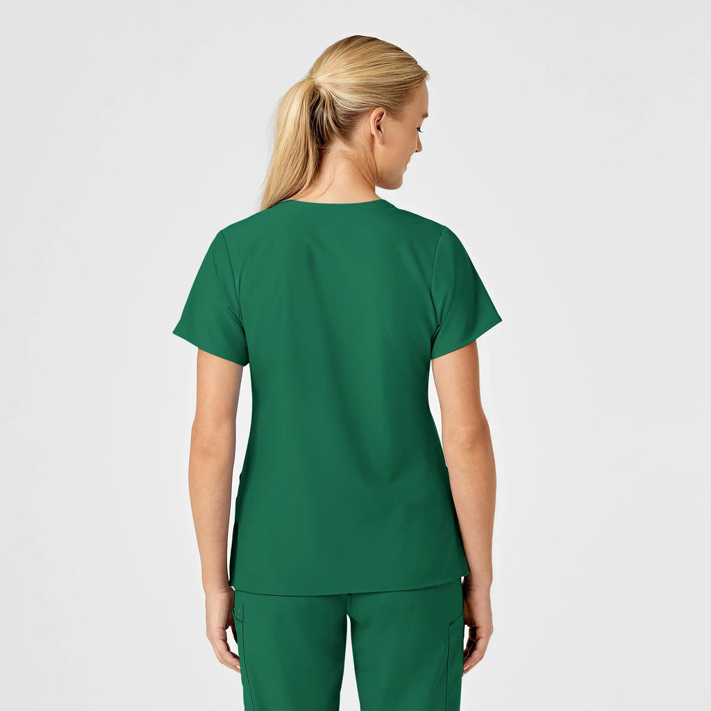 Wink Scrubs Women's Stylized V-Neck Scrub Top Hunter | scrub-supply.com