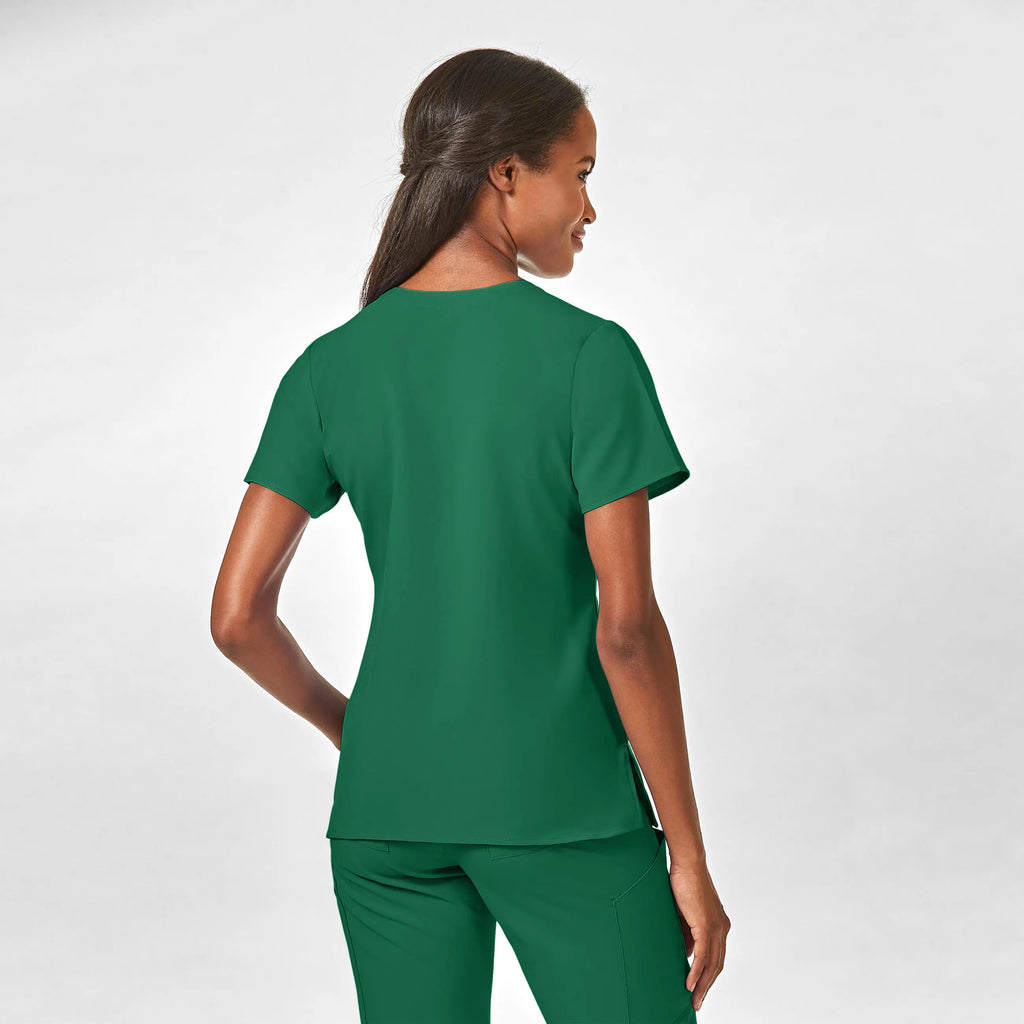 Wink Scrubs Women's Stylized V-Neck Scrub Top Hunter | scrub-supply.com