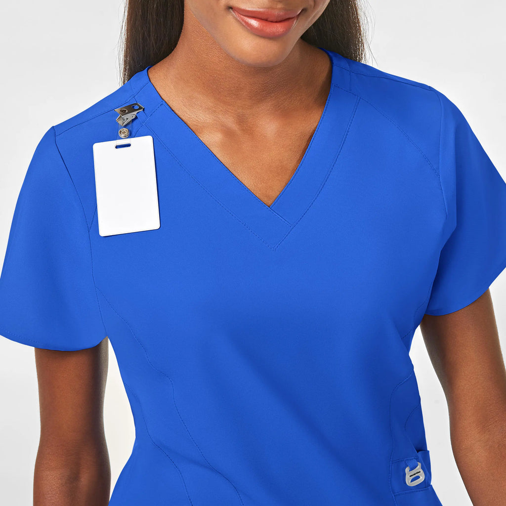 Wink Scrubs Women's Stylized V-Neck Scrub Top Royal Blue | scrub-supply.com