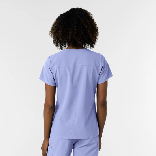 Wink Scrubs Women's NURTUR V-Neck Scrub Top Ceil Blue | scrub-supply.com