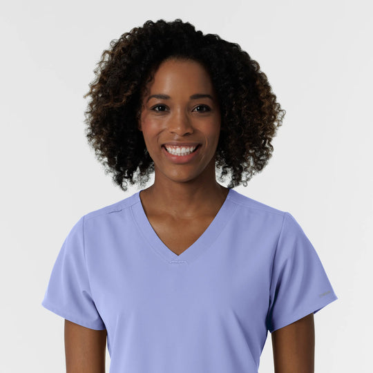 Wink Scrubs Women's NURTUR V-Neck Scrub Top Ceil Blue | scrub-supply.com