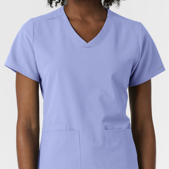 Wink Scrubs Women's NURTUR V-Neck Scrub Top Ceil Blue | scrub-supply.com