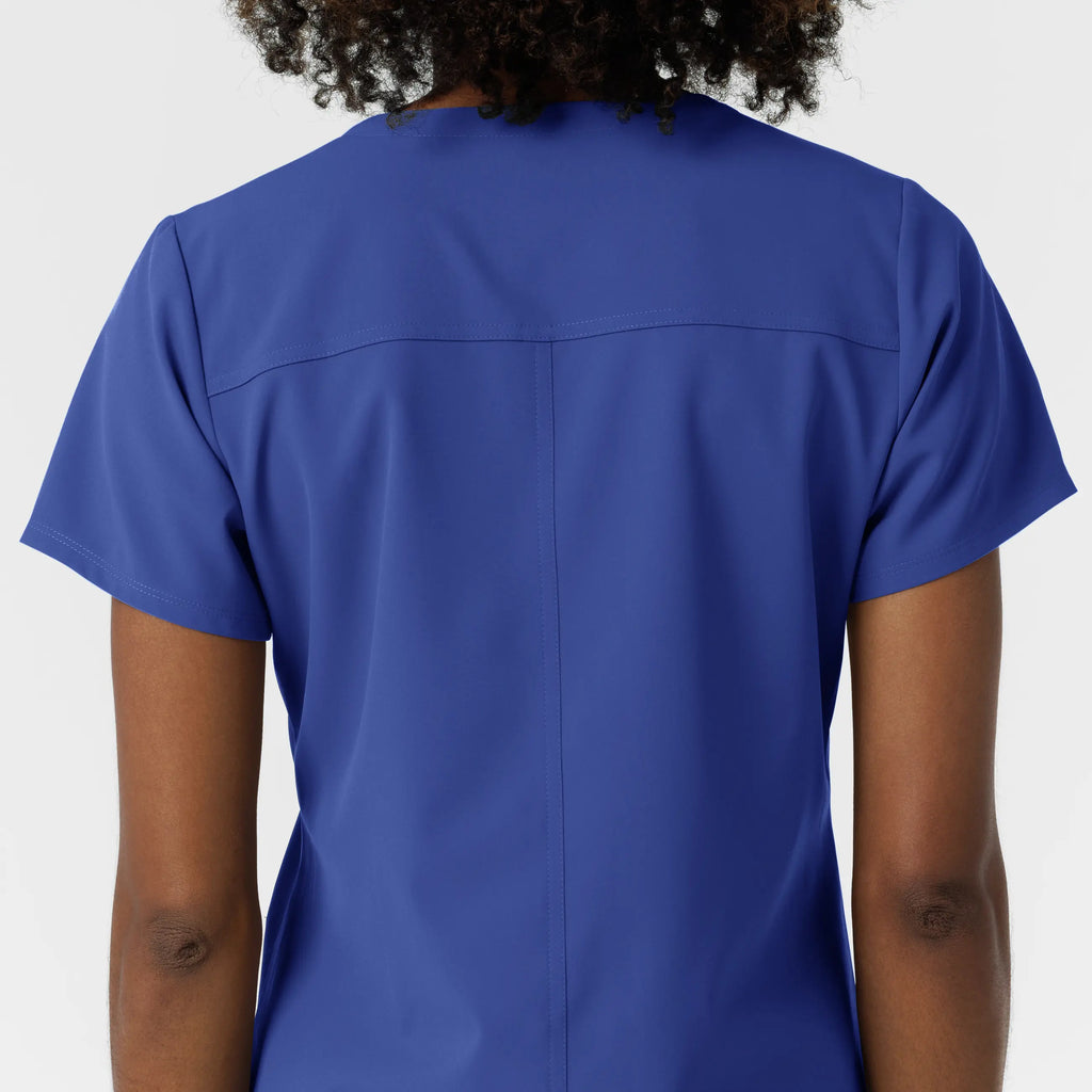 Wink Scrubs Women's NURTUR V-Neck Scrub Top Galaxy Blue | scrub-supply.com