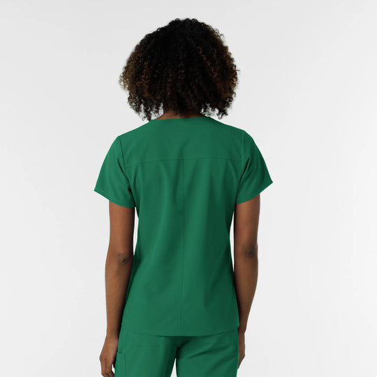Wink Scrubs Women's NURTUR V-Neck Scrub Top Hunter | scrub-supply.com