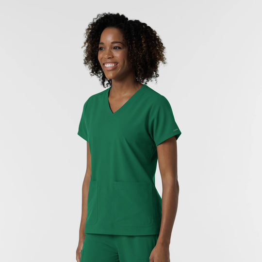 Wink Scrubs Women's NURTUR V-Neck Scrub Top Hunter | scrub-supply.com