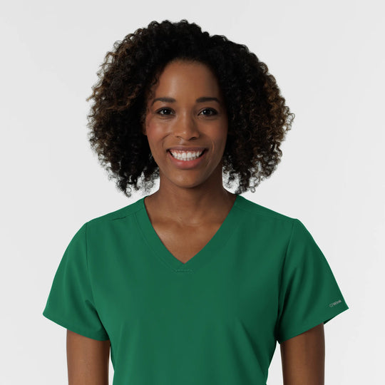 Wink Scrubs Women's NURTUR V-Neck Scrub Top Hunter | scrub-supply.com