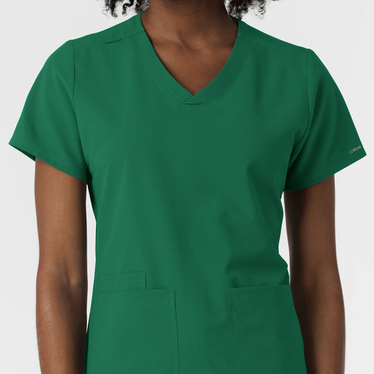 Wink Scrubs Women's NURTUR V-Neck Scrub Top Hunter | scrub-supply.com