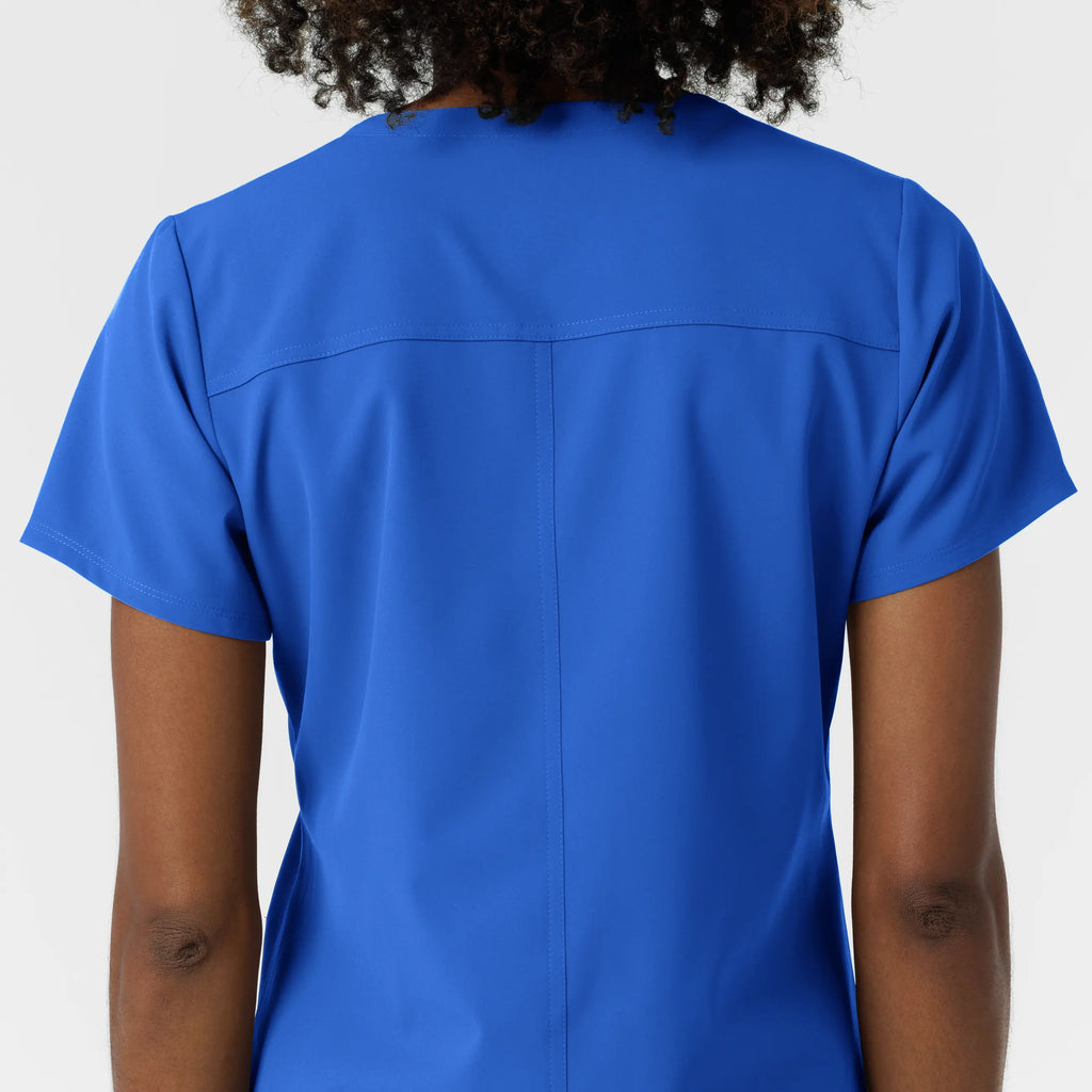 Wink Scrubs Women's NURTUR V-Neck Scrub Top Royal Blue | scrub-supply.com