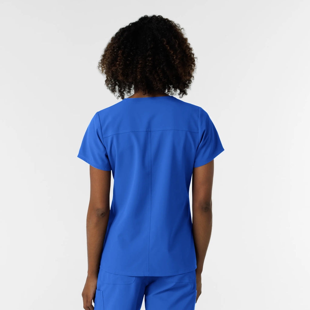 Wink Scrubs Women's NURTUR V-Neck Scrub Top Royal Blue | scrub-supply.com