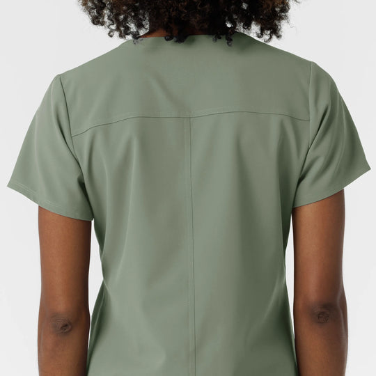 Wink Scrubs Women's NURTUR V-Neck Scrub Top Sage | scrub-supply.com