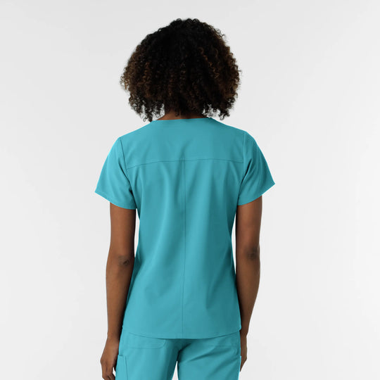 Wink Scrubs Women's NURTUR V-Neck Scrub Top Teal | scrub-supply.com