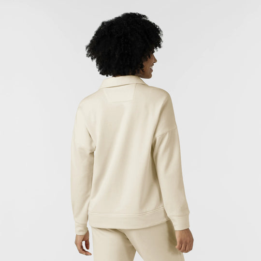 Wink Scrubs Women's Relaxed Pullover Polo Birch | scrub-supply.com