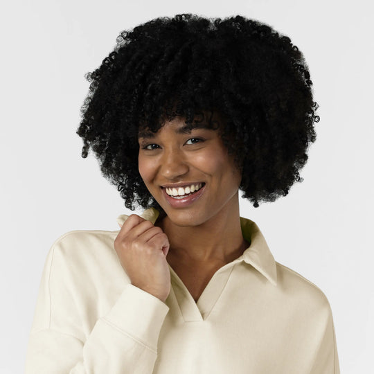 Wink Scrubs Women's Relaxed Pullover Polo Birch | scrub-supply.com