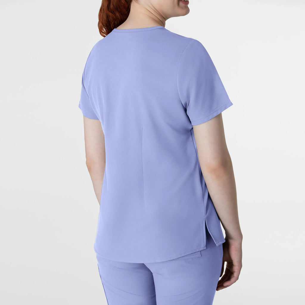 Wink Scrubs Women's Thrive V-Neck Tuck-In Scrub Top Ceil Blue | scrub-supply.com