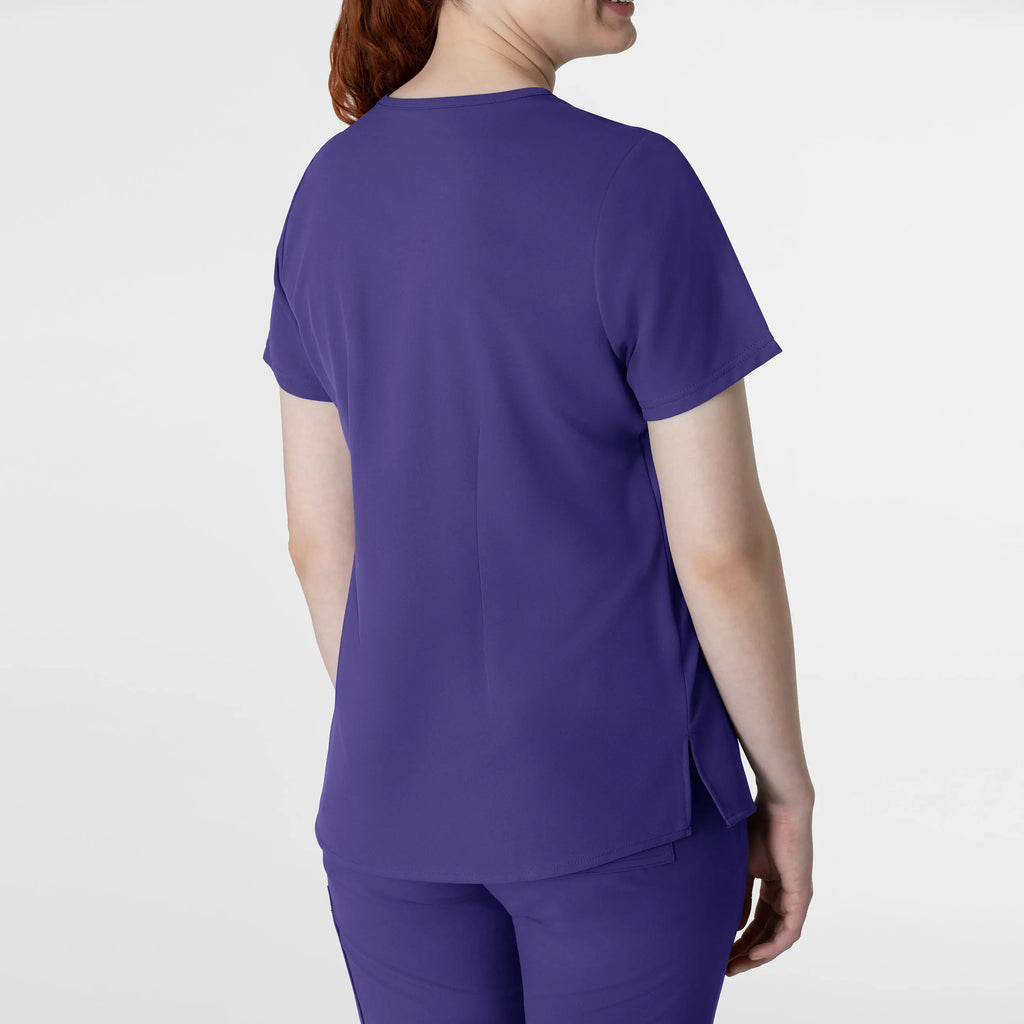 Wink Scrubs Women's Thrive V-Neck Tuck-In Scrub Top Grape | scrub-supply.com