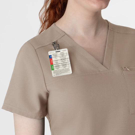 Wink Scrubs Women's Thrive V-Neck Tuck-In Scrub Top Haze | scrub-supply.com