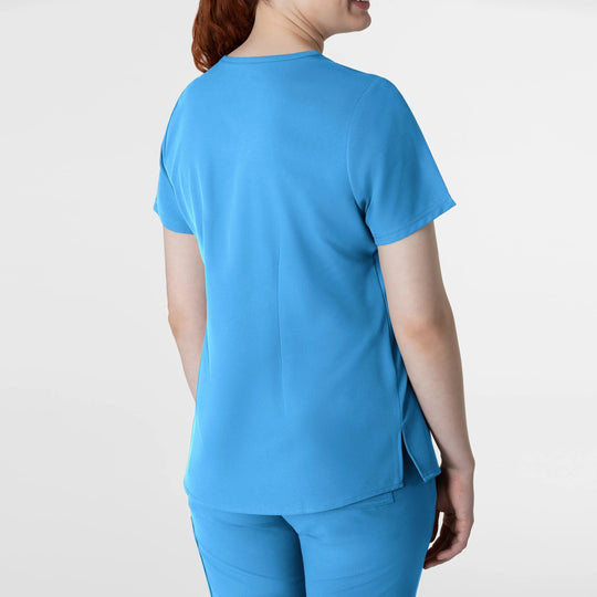 Wink Scrubs Women's Thrive V-Neck Tuck-In Scrub Top Malibu Blue | scrub-supply.com