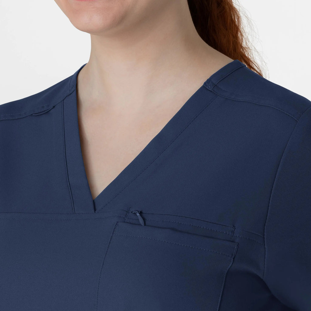 Wink Scrubs Women's Thrive V-Neck Tuck-In Scrub Top Navy | scrub-supply.com