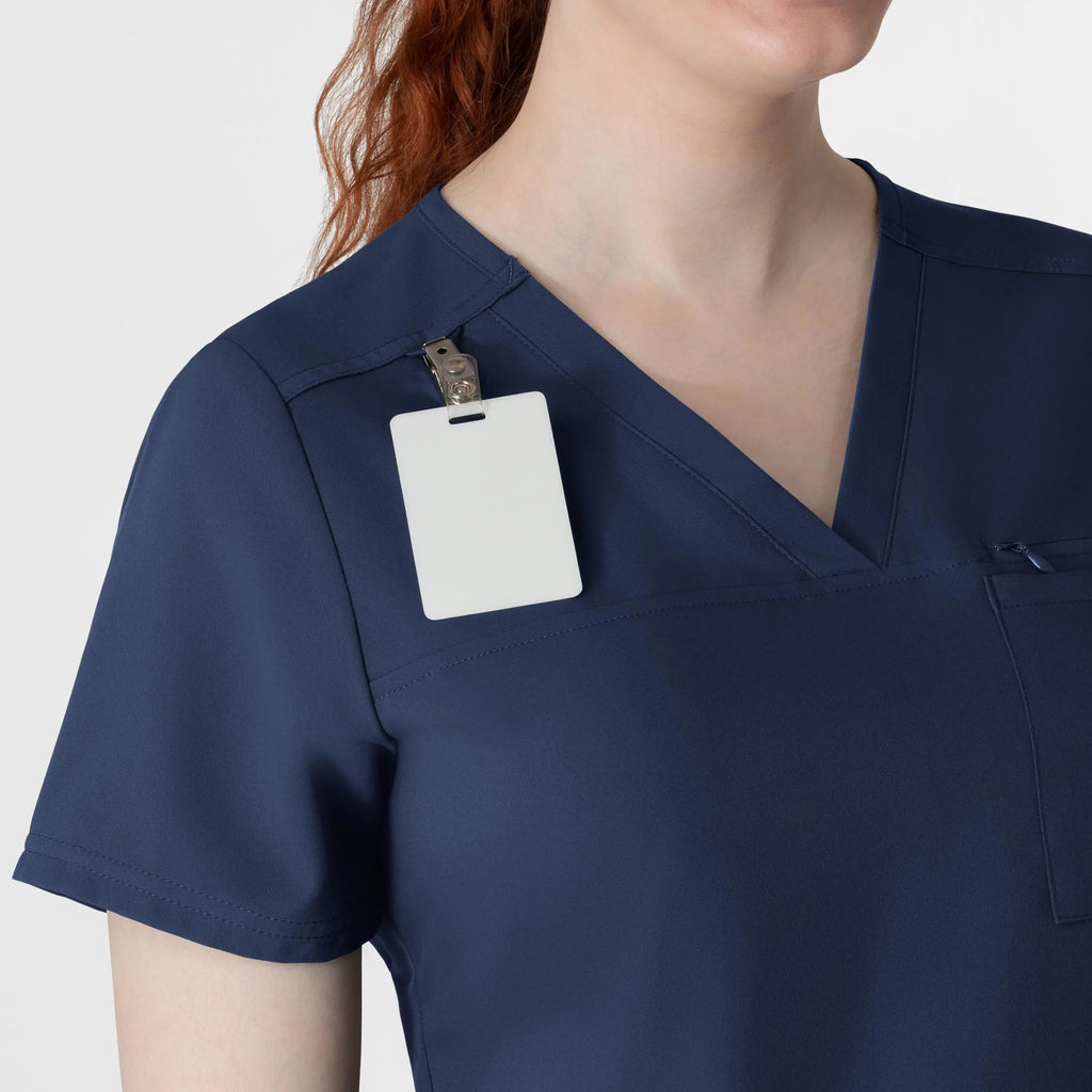 Wink Scrubs Women's Thrive V-Neck Tuck-In Scrub Top Navy | scrub-supply.com