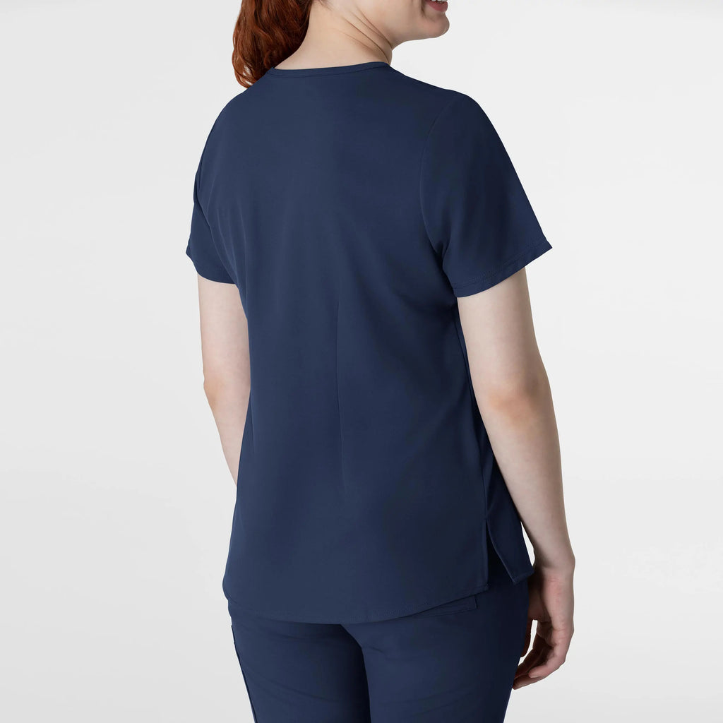 Wink Scrubs Women's Thrive V-Neck Tuck-In Scrub Top Navy | scrub-supply.com