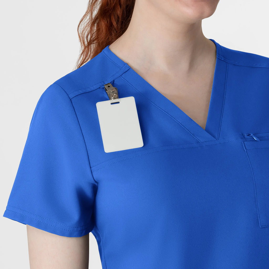 Wink Scrubs Women's Thrive V-Neck Tuck-In Scrub Top Royal Blue | scrub-supply.com